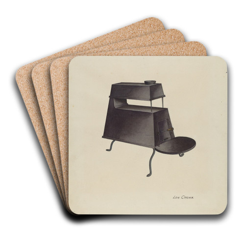 Shaker Stove by Lon Cronk Art Drink Coaster set
