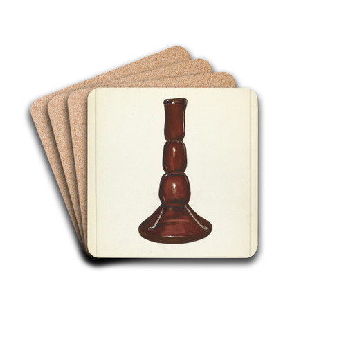 Candlestick by Janet Riza Drink Coasters - set of 4