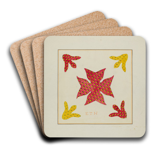 Pieced Autograph Quilt (1 Piece) by Cornelius Christoffels and Margaret Linsley Art Drink Coaster set Pieced Autograph Quilt (1 Piece) by Cornelius Christoffels and Margaret Linsley Art Drink Coaster set
