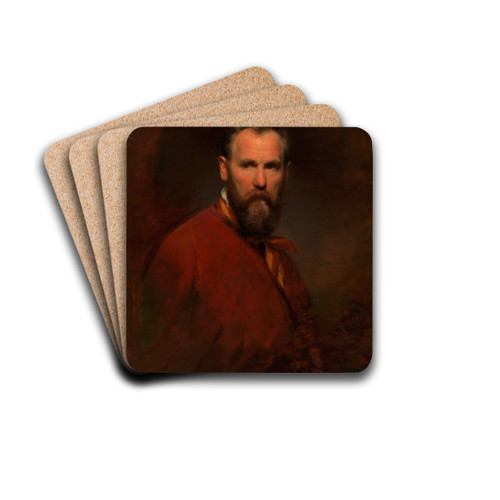 Selbstbildnis Friedrich von Amerling by Friedrich von Amerling Drink Coasters - set of 4