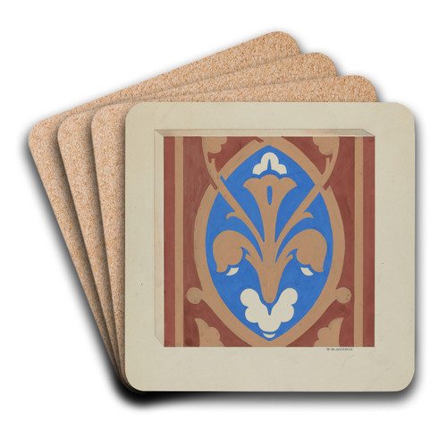 Floor Tile by Walter W. Jennings Art Drink Coaster set