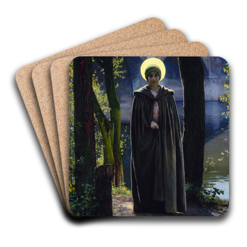 Ma patronne by Louis Welden Hawkins Art Drink Coaster set
