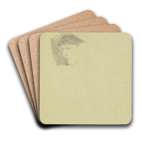 Portrait of Countess G. by Wilhelm Trbner Art Drink Coaster set