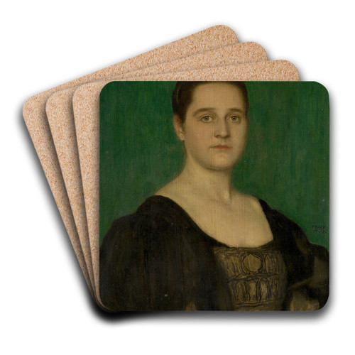 Erna Bohnewand by Franz von Stuck Art Drink Coaster set