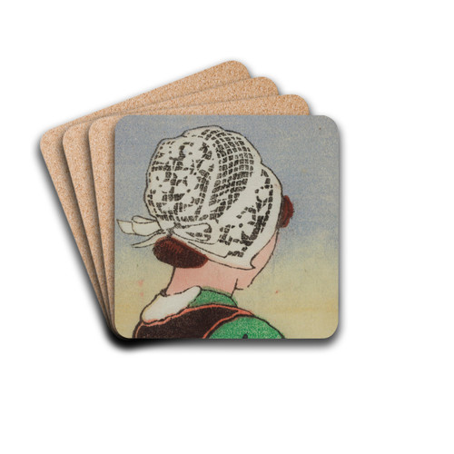 Bretonisches Mdchen by Carl Moser Drink Coasters - set of 4