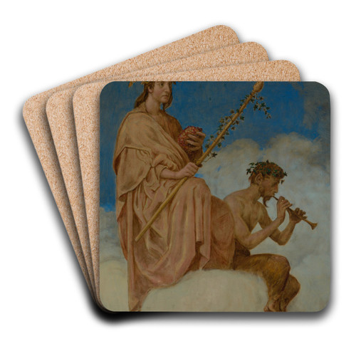 Oktober (Weingtter) by Hans Thoma Art Drink Coaster set