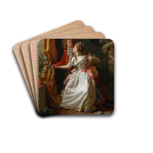 The Poorly Defended Rose by Michel Garnier Drink Coasters - set of 4