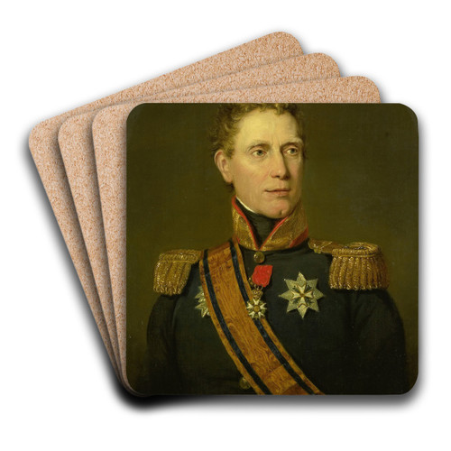 Portrait of Jonkheer Jan Willem Janssens, Governor of the Cape Colony and Governor-General of the Dutch East Indies by Jan Willem Pieneman Art Drink Coaster set Portrait of Jonkheer Jan Willem Janssens, Governor of the Cape Colony and Governor-General of the Dutch East Indies by Jan Willem Pieneman Art Drink Coaster set