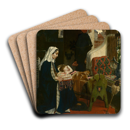 Johanna van der Gheynst with her Child in the Cradle by Victor Lagye Art Drink Coaster set
