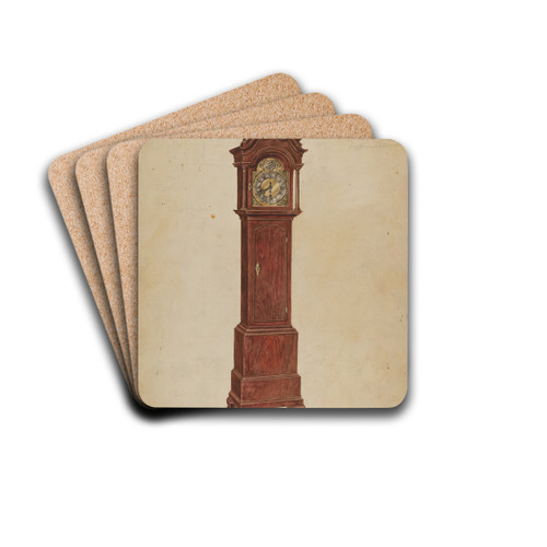 Clock by Gilbert Sackerman Drink Coasters - set of 4