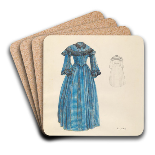 Promenade Dress by Lucien Verbeke Art Drink Coaster set