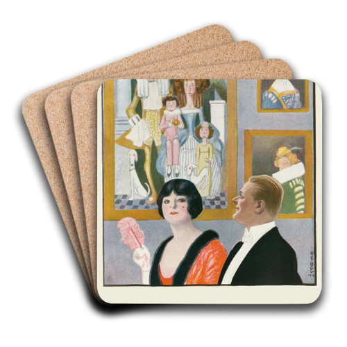 The retort brutal by William Ely Hill Art Drink Coaster set