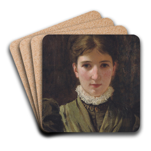 Sophie Grey by Charles Edward Perugini Art Drink Coaster set Sophie Grey by Charles Edward Perugini Art Drink Coaster set