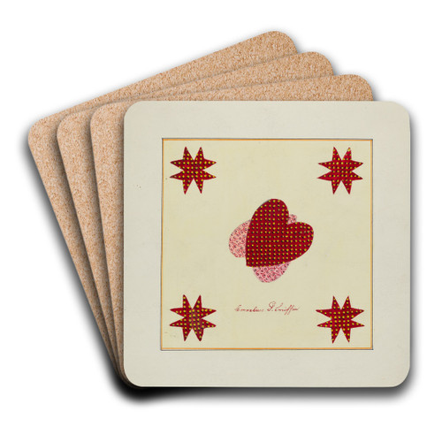 Pieced Autograph Quilt (1 Piece) by Cornelius Christoffels and Margaret Linsley Art Drink Coaster set Pieced Autograph Quilt (1 Piece) by Cornelius Christoffels and Margaret Linsley Art Drink Coaster set