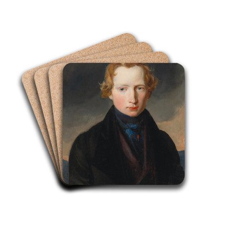 Portrait Carl Jodocus Meyers by Carl Rahl Drink Coasters - set of 4
