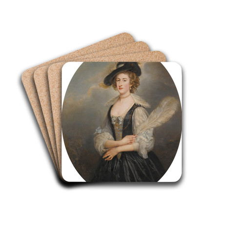 Portrait Of Susanna Hoare, Countess Of Ailesbury (1732-1783) by William Hoare of Bath Drink Coasters - set of 4