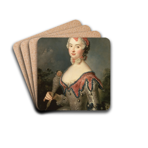 Charlotta Fredrika Sparre by Antoine Pesne Drink Coasters - set of 4