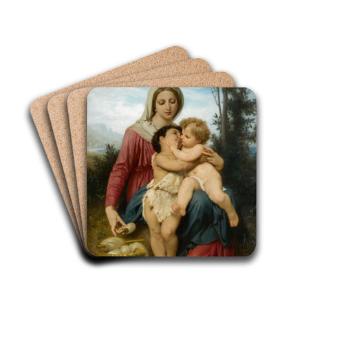 Sainte Famille (The Holy Family) by William Bouguereau Drink Coasters - set of 4