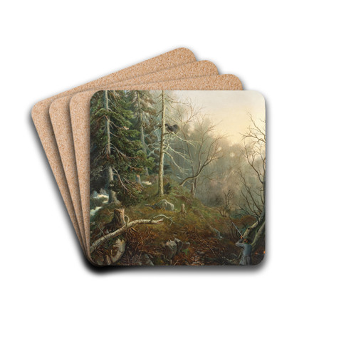 Im Kankerthall in Krain by Anton Karinger Drink Coasters - set of 4 Im Kankerthall in Krain by Anton Karinger Drink Coasters - set of 4