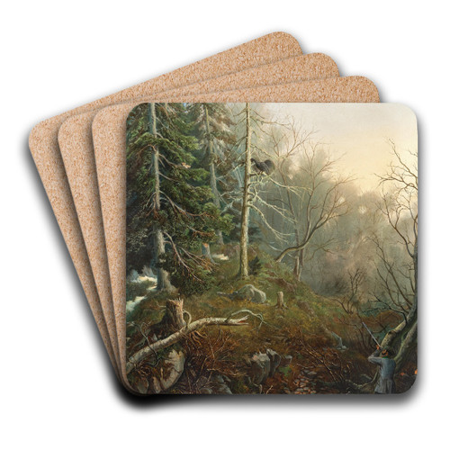 Im Kankerthall in Krain by Anton Karinger Art Drink Coaster set Im Kankerthall in Krain by Anton Karinger Art Drink Coaster set