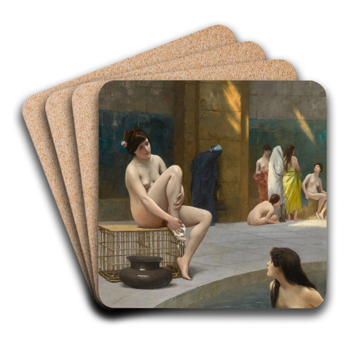 Femmes Au Bain by Jean-Lon Grme Art Drink Coaster set Femmes Au Bain by Jean-Lon Grme Art Drink Coaster set