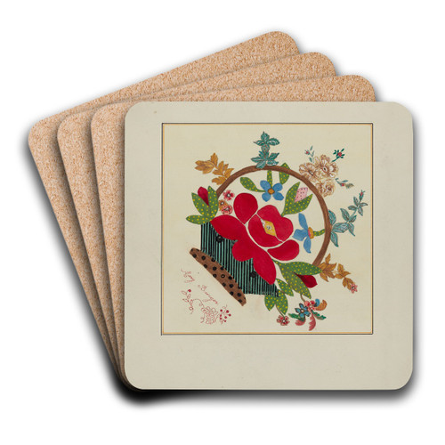 Pieced Autograph Quilt (1 Square) by Cornelius Christoffels and Margaret Linsley Art Drink Coaster set Pieced Autograph Quilt (1 Square) by Cornelius Christoffels and Margaret Linsley Art Drink Coaster set