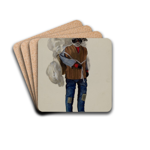 Costume Doll by Jane Iverson Drink Coasters - set of 4