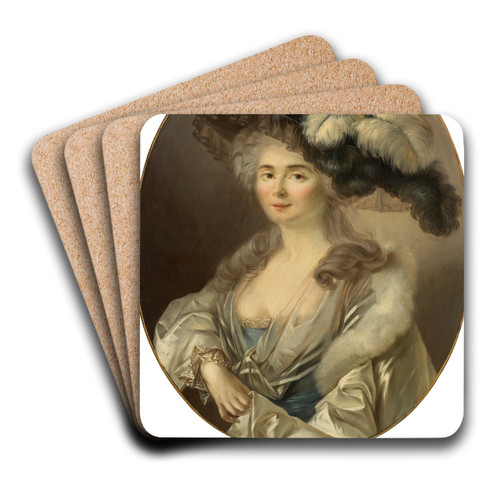 Portrait of a lady by Heinrich Friedrich Fger Art Drink Coaster set Portrait of a lady by Heinrich Friedrich Fger Art Drink Coaster set
