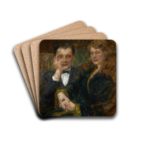 Portrait of Mrs and Mr Smogorzewski by Olga Boznanska Drink Coasters - set of 4