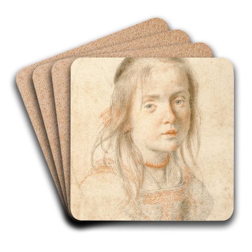 Portrait of a Girl by Carlo Dolci Art Drink Coaster set