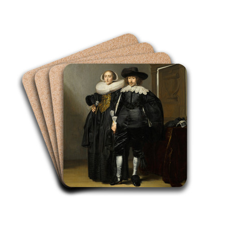 Portrait of a Married Couple by Pieter Codde Drink Coasters - set of 4
