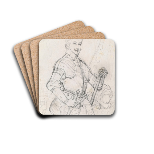 Portrait of a Man by Nicaise De Keyser Drink Coasters - set of 4