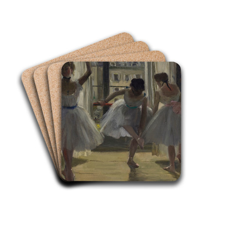 Danseuses dans une salle d'exercice (Trois Danseuses) by Edgar Degas Drink Coasters - set of 4 Danseuses dans une salle d'exercice (Trois Danseuses) by Edgar Degas Drink Coasters - set of 4