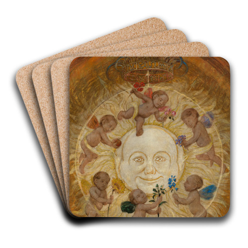 Die Sonne by Hans Thoma Art Drink Coaster set