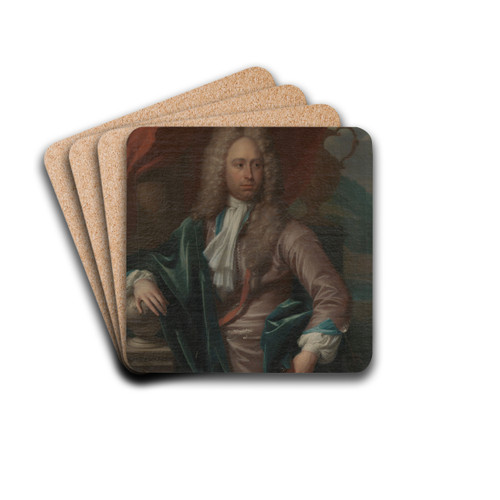Portrait of Caspar Adriaen Parduyn (1685-1735), Bailiff of Middelburg by Philip van Dijk Drink Coasters - set of 4