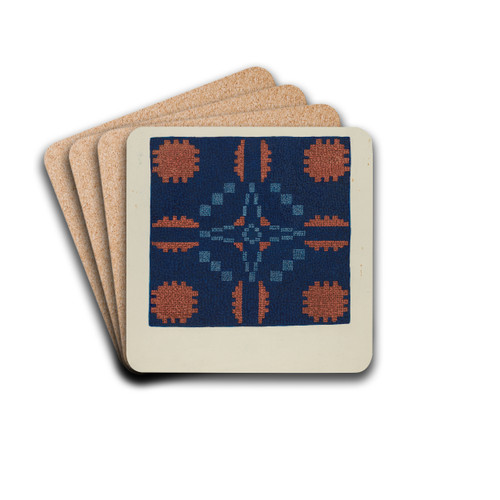 Coverlet Detail by Ruth M. Barnes Drink Coasters - set of 4