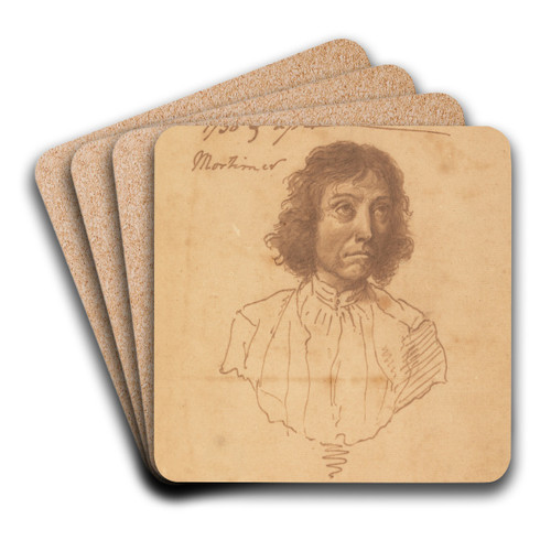 Portrait of John Saxby by John Hamilton Mortimer Art Drink Coaster set