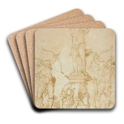 Martyrdom of Saint Sebastian by Bartholomaeus Spranger Art Drink Coaster set