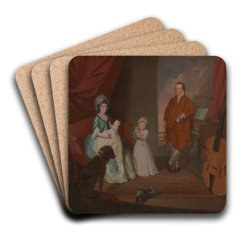 Family Group by James Millar Art Drink Coaster set