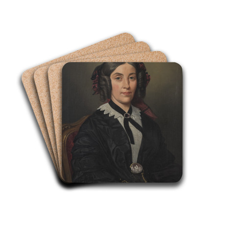 Margaret Seton (1805-1870) by Carl Stefan Bennet Drink Coasters - set of 4