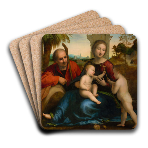 The Rest on the Flight into Egypt with Saint John the Baptist by Fra Bartolomeo Art Drink Coaster set The Rest on the Flight into Egypt with Saint John the Baptist by Fra Bartolomeo Art Drink Coaster set