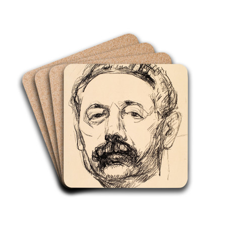 Portrait of Tor Hedberg by Edvard Munch Drink Coasters - set of 4