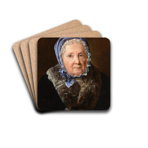 Rosina Wieser im 83. Lebensjahr by Ferdinand Georg Waldmller Drink Coasters - set of 4