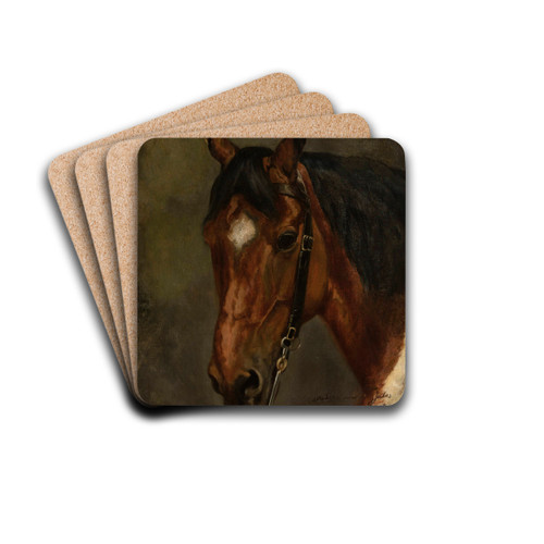 Horse's head by Juliusz Kossak Drink Coasters - set of 4 Horse's head by Juliusz Kossak Drink Coasters - set of 4