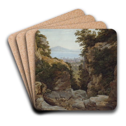 Italian Landscape by Heinrich Reinhold Art Drink Coaster set
