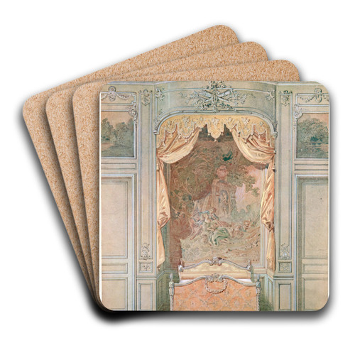 Chambre a coucher transition (Louis XV  Louis XVI).... by Georges Rmon Art Drink Coaster set