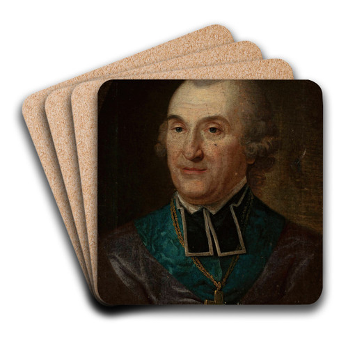 Portrait of Adam Krasiski, bishop of Kamyanets by Mateusz Tokarski Art Drink Coaster set Portrait of Adam Krasiski, bishop of Kamyanets by Mateusz Tokarski Art Drink Coaster set