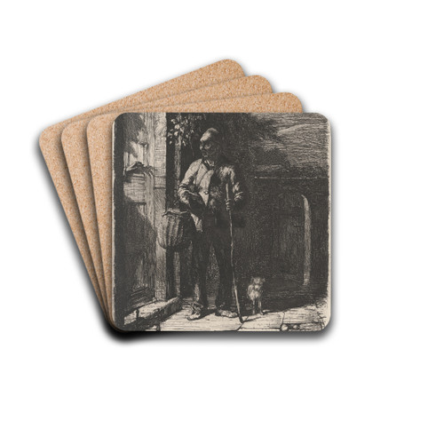The Wanderer by Charles West Cope Drink Coasters - set of 4 The Wanderer by Charles West Cope Drink Coasters - set of 4