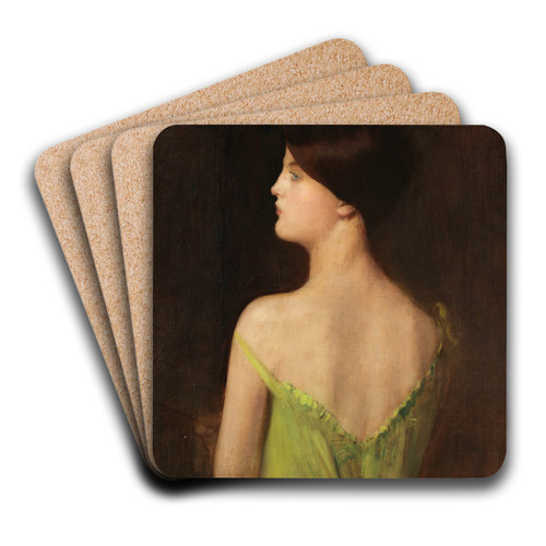 Portrait of a woman by Louis Picard Art Drink Coaster set