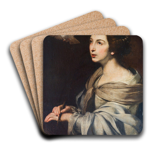 Saint Catherine by Francesco Guarino Art Drink Coaster set
